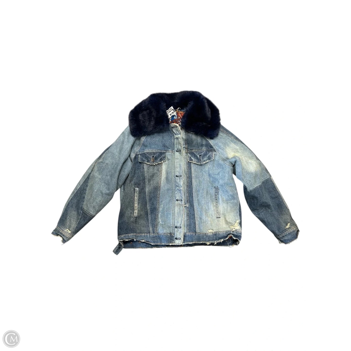 Jacket Denim By Free People In Blue Denim, Size: Xs