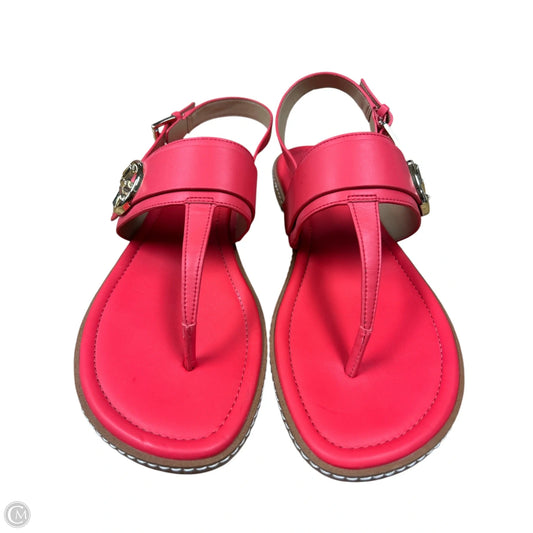 Sandals Flip Flops By Michael By Michael Kors In Red, Size: 9.5