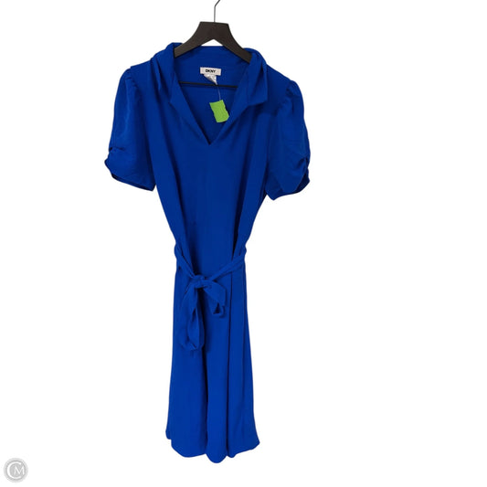 Dress Casual Maxi By Dkny In Blue, Size: 14
