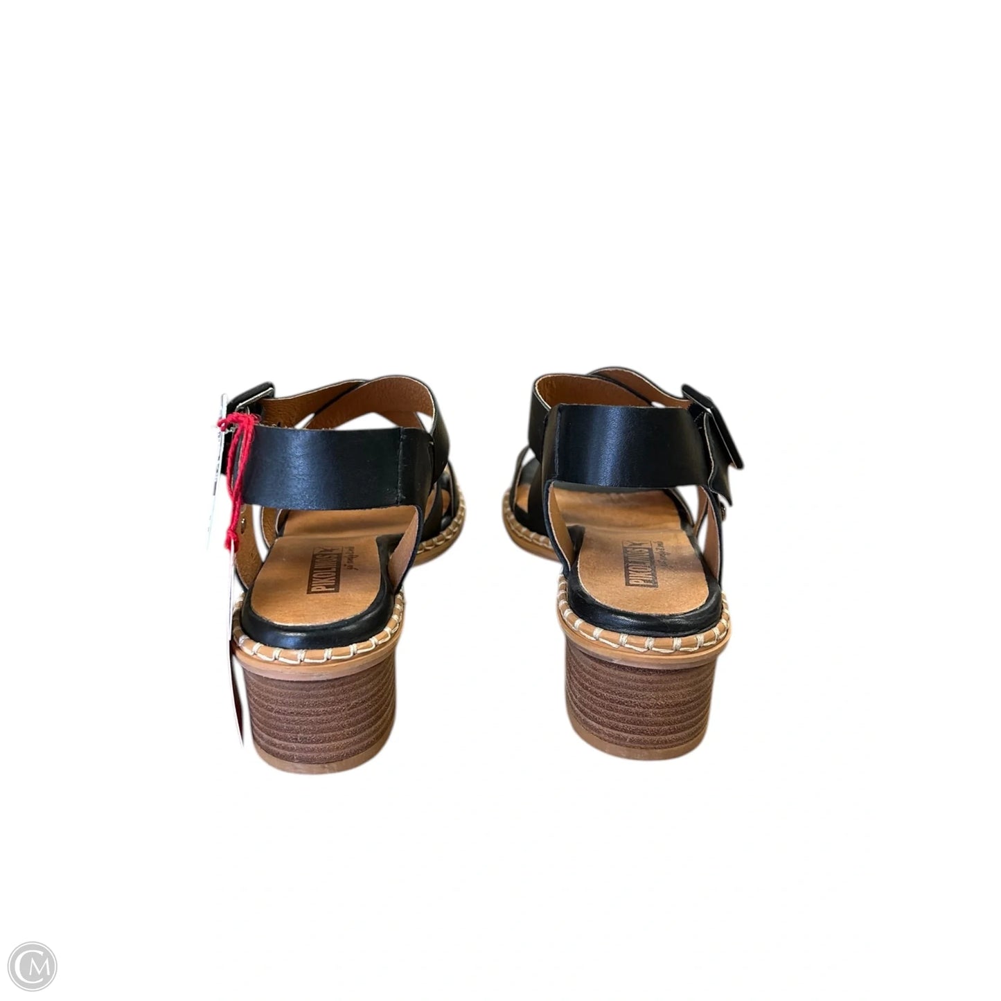 Sandals Heels Block By Pikolinos In Black, Size: 6.5