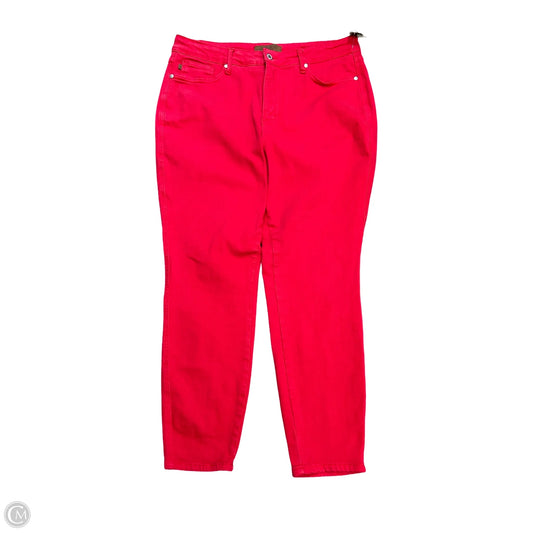 Jeans Boyfriend By Judy Blue In Red Denim, Size: 16
