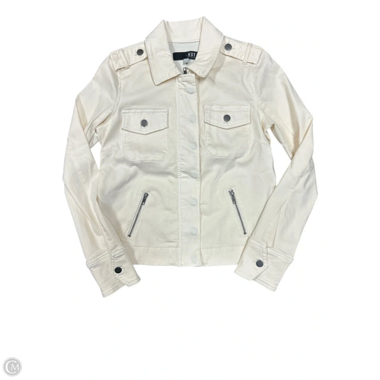 Jacket Denim By Kut In Cream Denim, Size: S