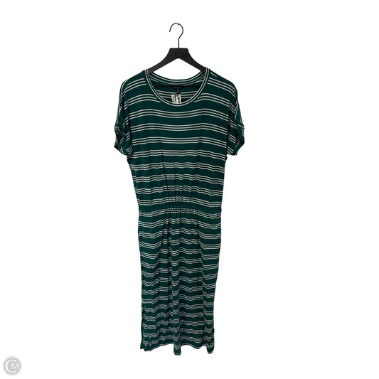 Dress Casual Maxi By Banana Republic In Green & White, Size: L