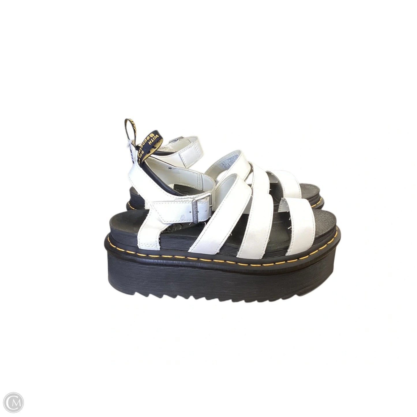 Sandals Flats By Dr Martens In White, Size: 8