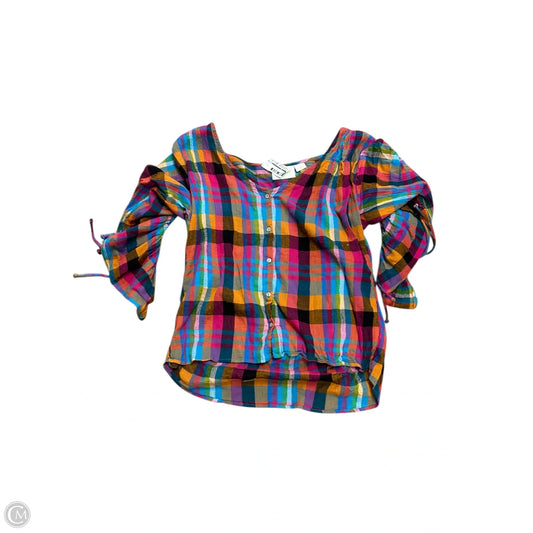 Top Short Sleeve By Maeve In Multi-colored, Size: Xs