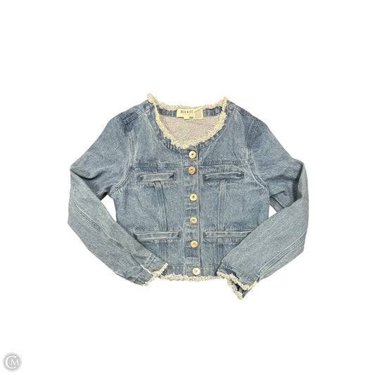 Jacket Denim By Clothes Mentor In Blue Denim, Size: L