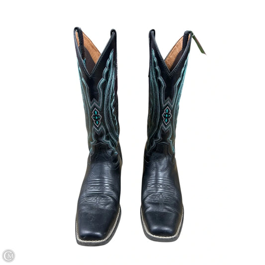 Boots Western By Justin In Black & Green, Size: 10