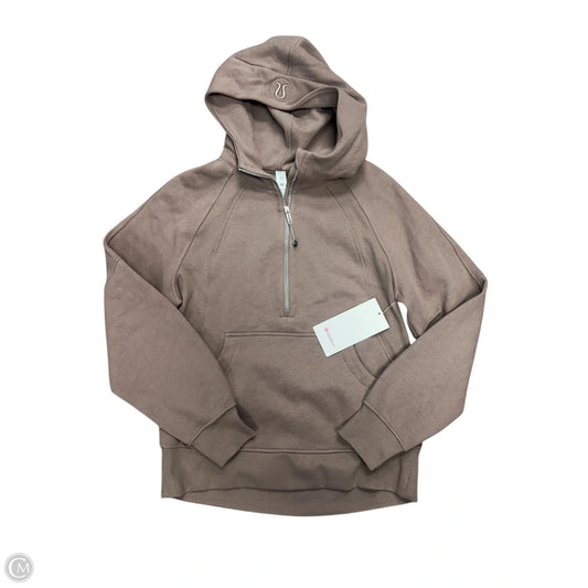 Athletic Sweatshirt Hoodie By Lululemon In Taupe, Size: Xs