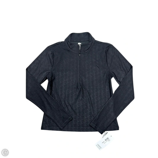 Athletic Top Long Sleeve Collar By Lacoste In Black, Size: M