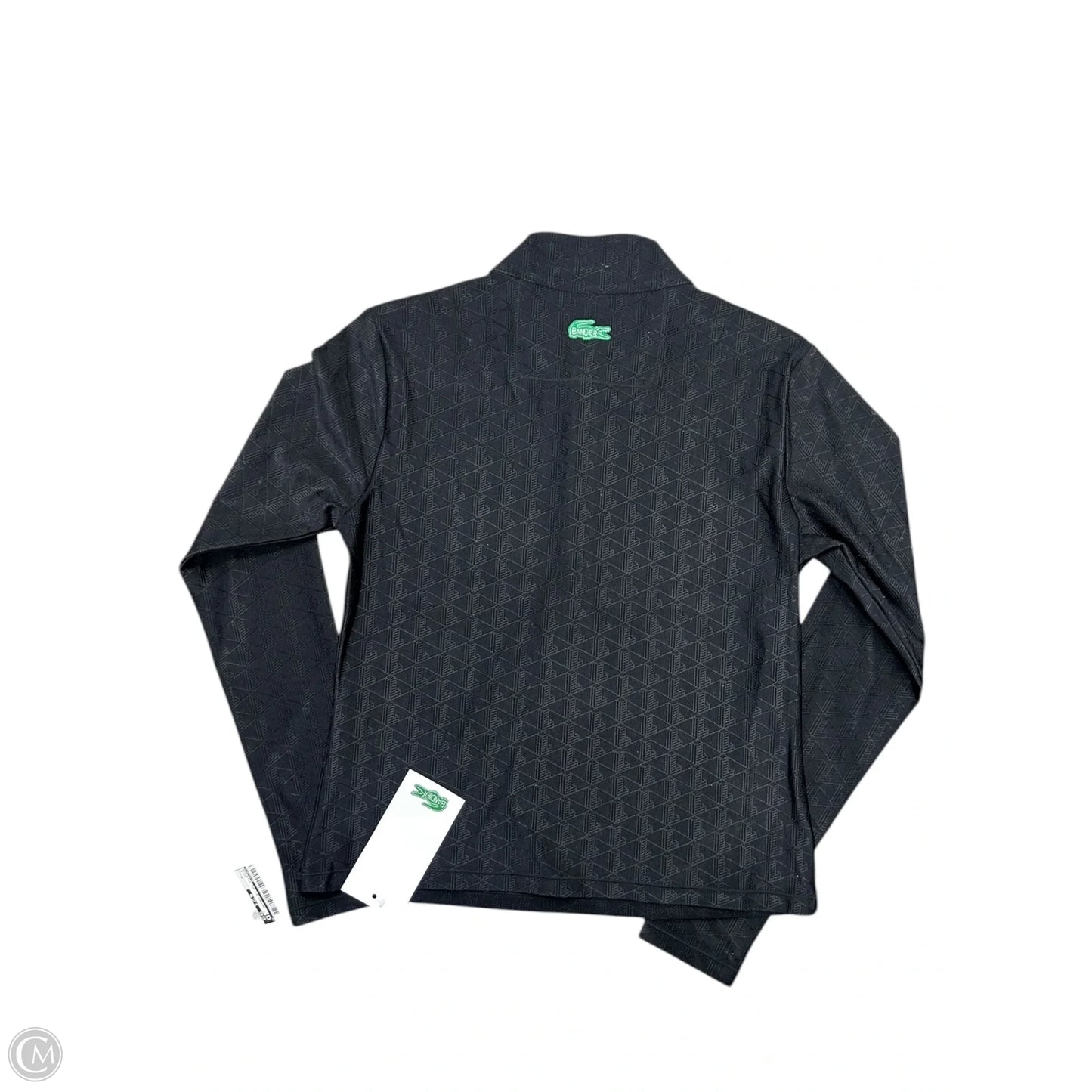 Athletic Top Long Sleeve Collar By Lacoste In Black, Size: M