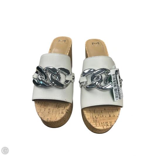 Sandals Heels Platform By Marc Fisher In Cream, Size: 8.5
