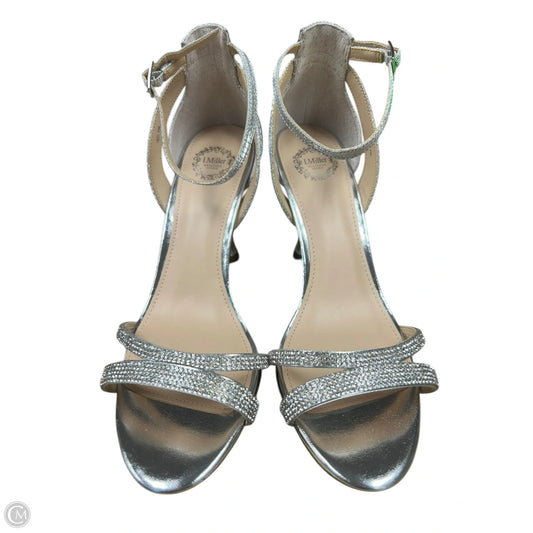 Sandals Heels Stiletto By Clothes Mentor In Silver, Size: 8