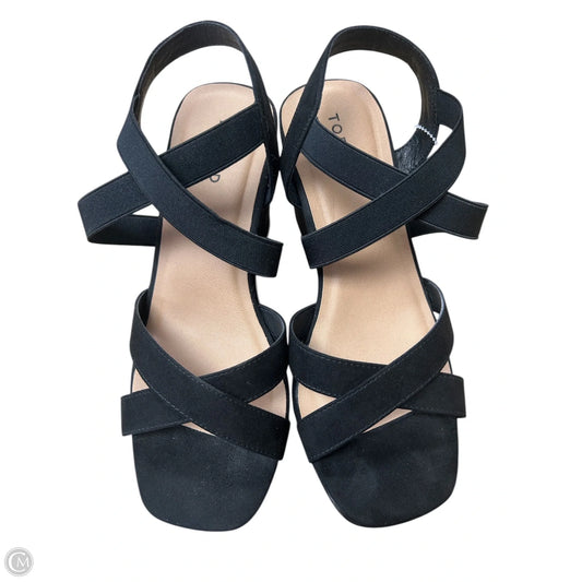 Sandals Heels Wedge By Torrid In Black, Size: 10