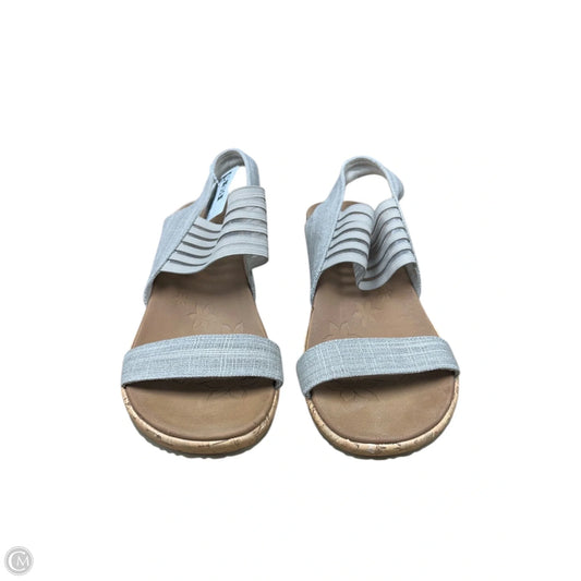 Sandals Heels Wedge By Skechers In Taupe, Size: 8