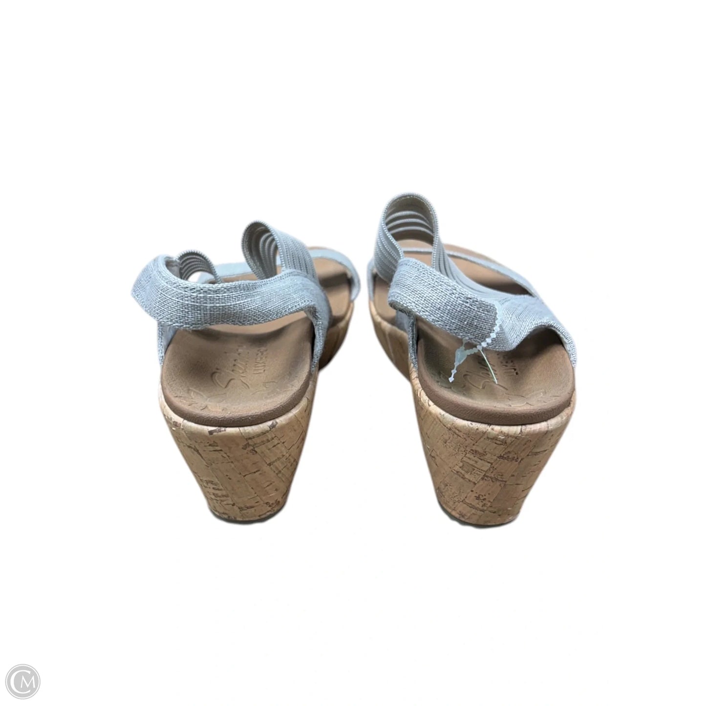 Sandals Heels Wedge By Skechers In Taupe, Size: 8