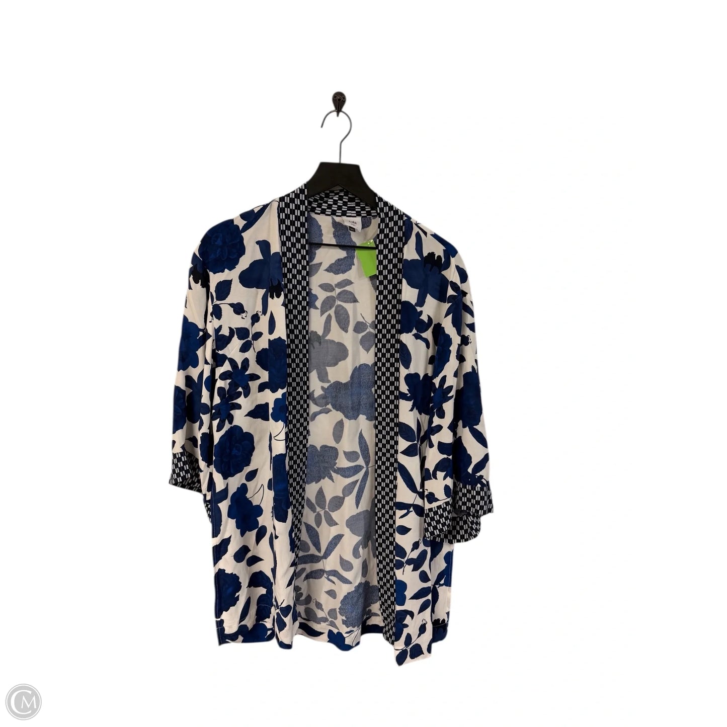 Kimono By Cabi In Blue & White, Size: Xs