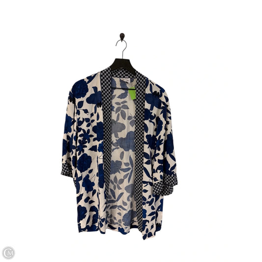 Kimono By Cabi In Blue & White, Size: Xs