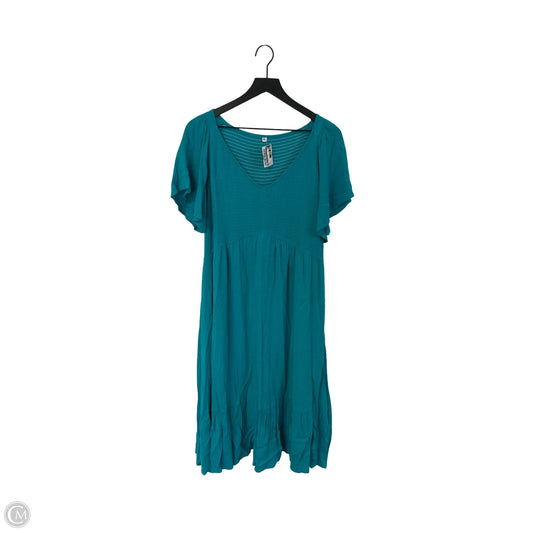 Dress Casual Midi By Cmf In Aqua, Size: Xl