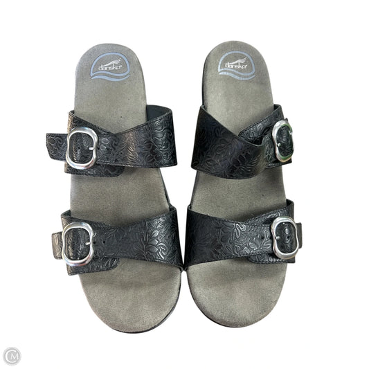 Sandals Heels Block By Dansko In Black, Size: 12
