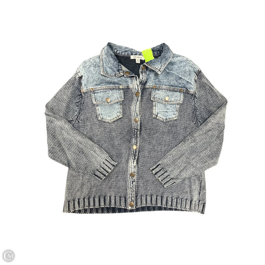 Jacket Denim By Cme In Blue Denim, Size: L