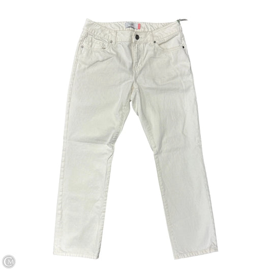 Jeans Straight By Cabi In White Denim, Size: 4