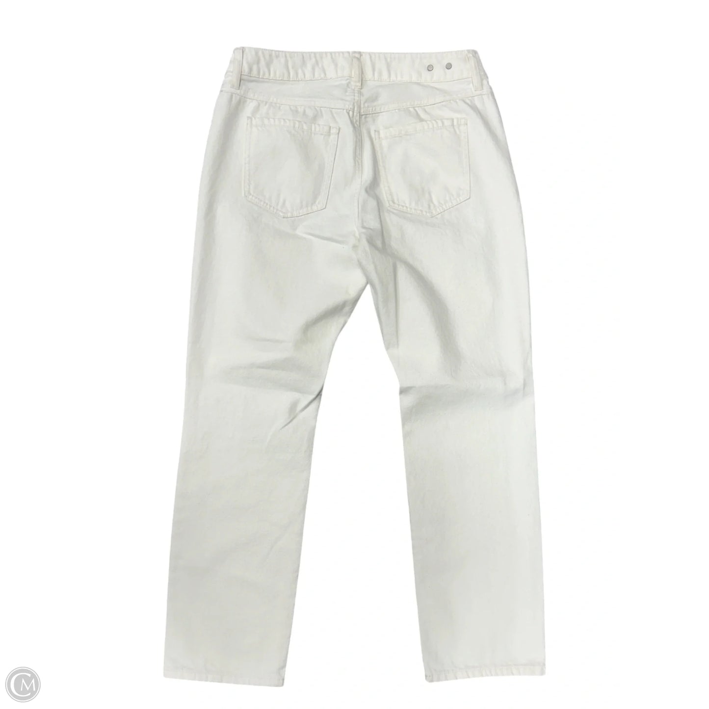 Jeans Straight By Cabi In White Denim, Size: 4