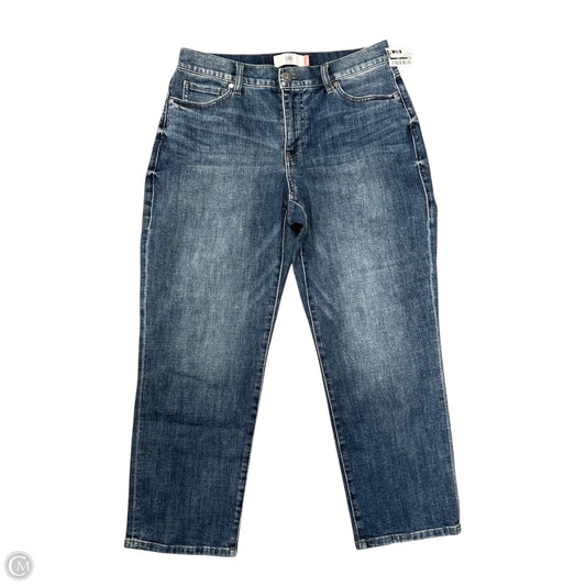 Jeans Straight By Cabi In Blue Denim, Size: 8