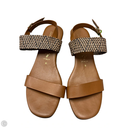 Sandals Heels Kitten By Italian Shoemakers In Brown, Size: 8