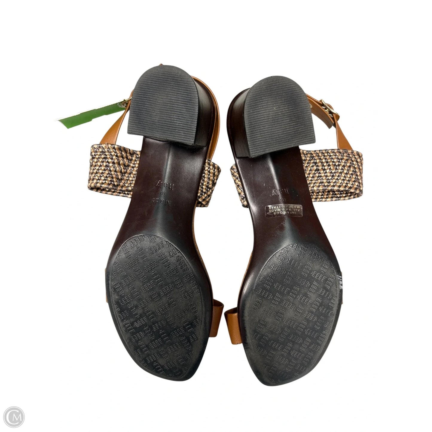 Sandals Heels Kitten By Italian Shoemakers In Brown, Size: 8