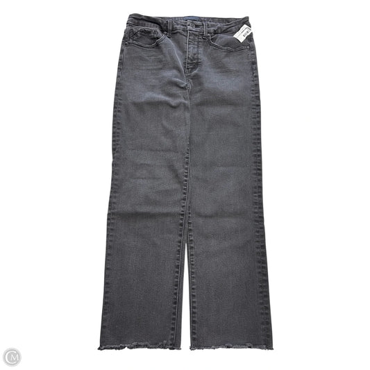 Jeans Cropped By Buckle Black In Black Denim, Size: 12