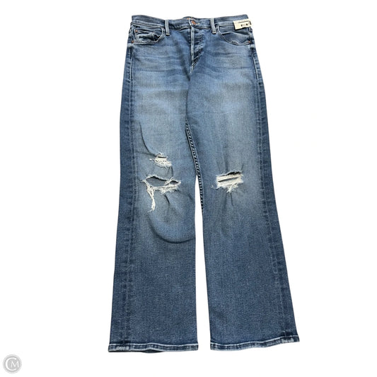 Jeans Straight By Mother In Blue Denim, Size: 12