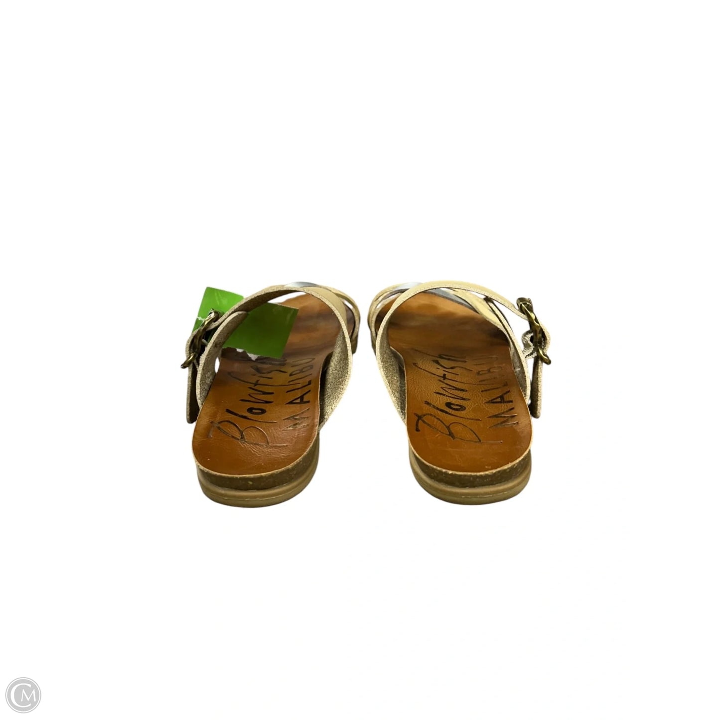 Sandals Flats By Blowfish In Silver & Tan, Size: 6