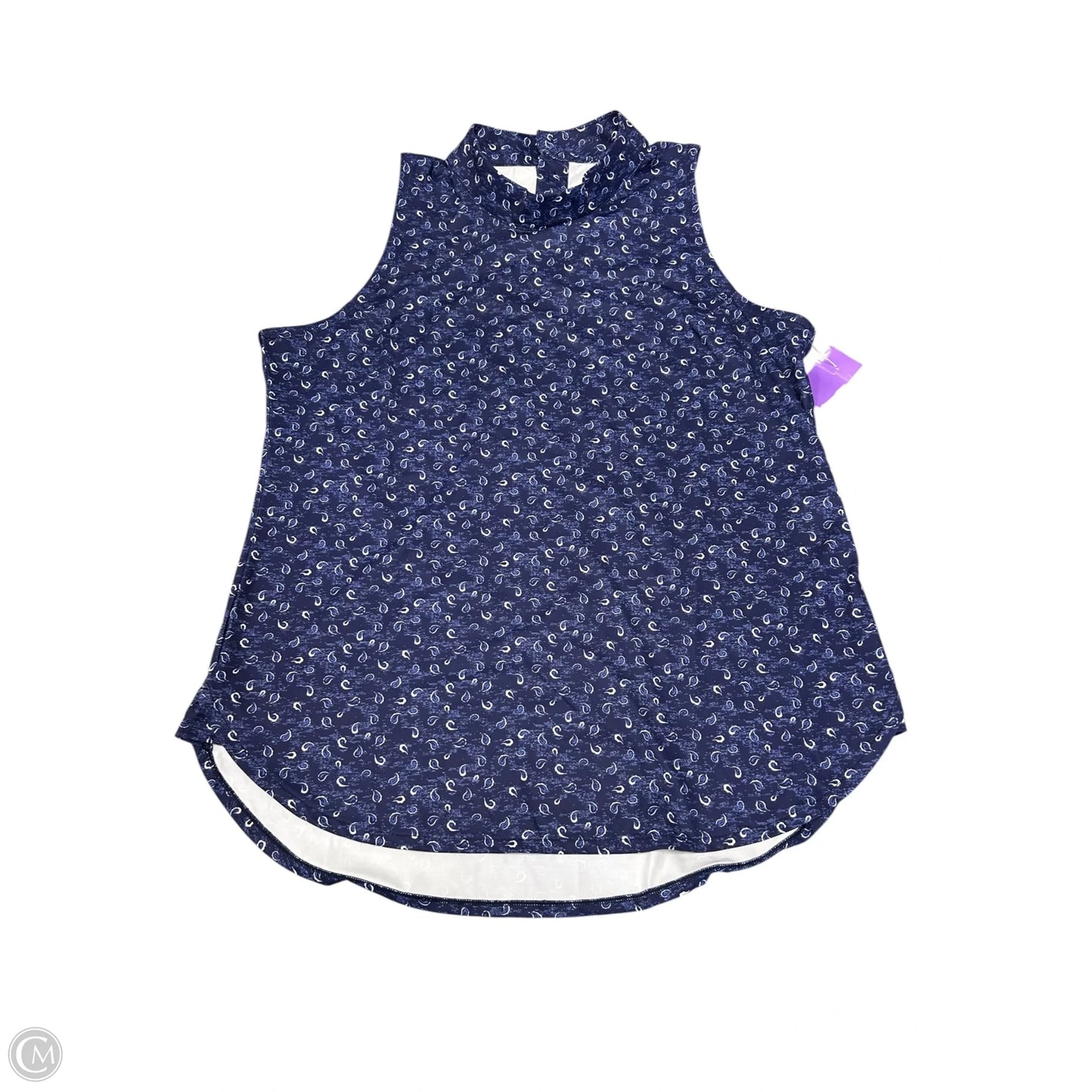 Athletic Tank Top By Peter Millar In Blue & White, Size: L