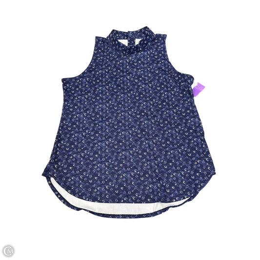 Athletic Tank Top By Peter Millar In Blue & White, Size: L