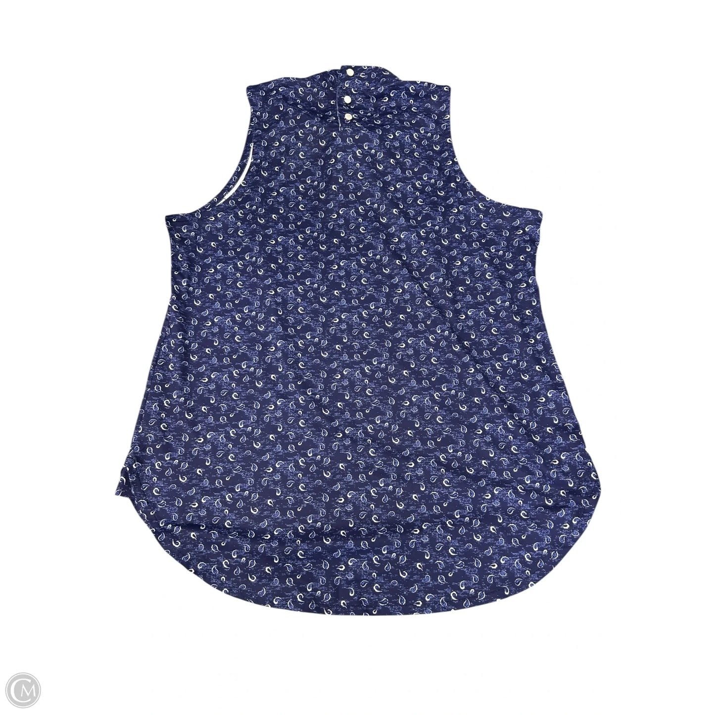 Athletic Tank Top By Peter Millar In Blue & White, Size: L