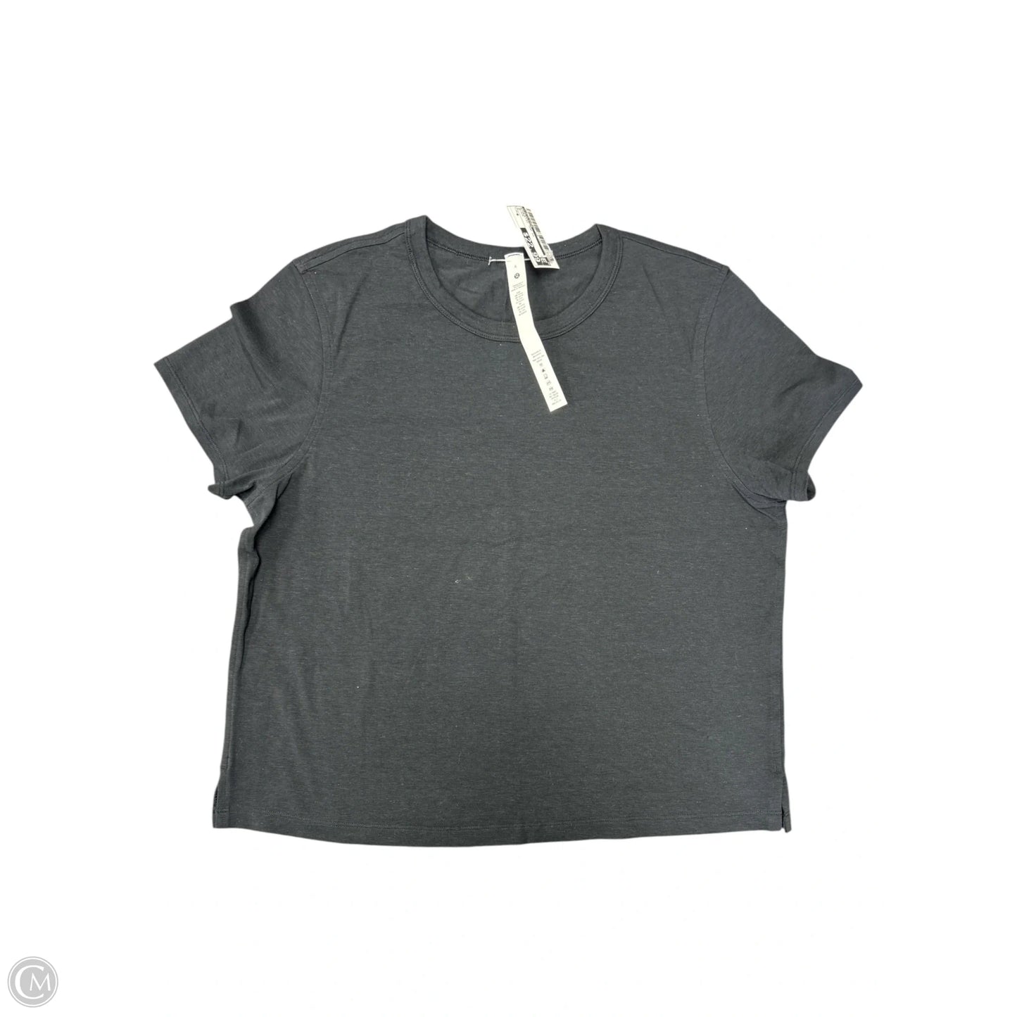 Athletic Top Short Sleeve By Lululemon In Black, Size: 6