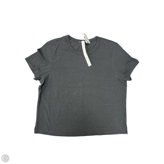 Athletic Top Short Sleeve By Lululemon In Black, Size: 6