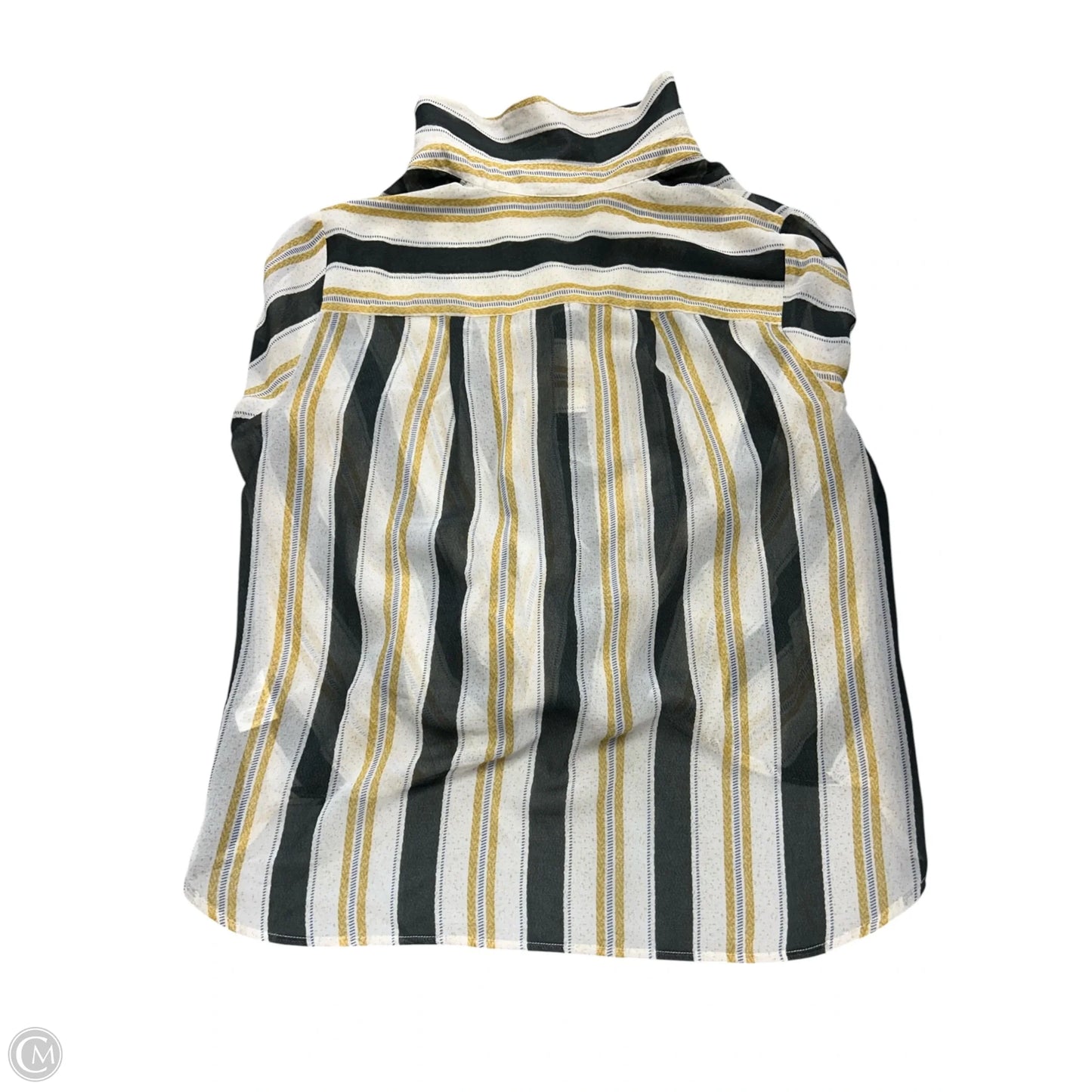 Top Long Sleeve By Cabi In Black & Yellow, Size: M