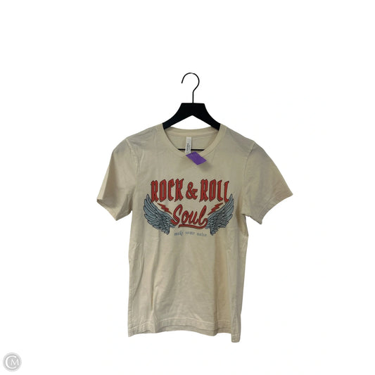 Top Short Sleeve Basic By Bella + Canvas In Cream, Size: S