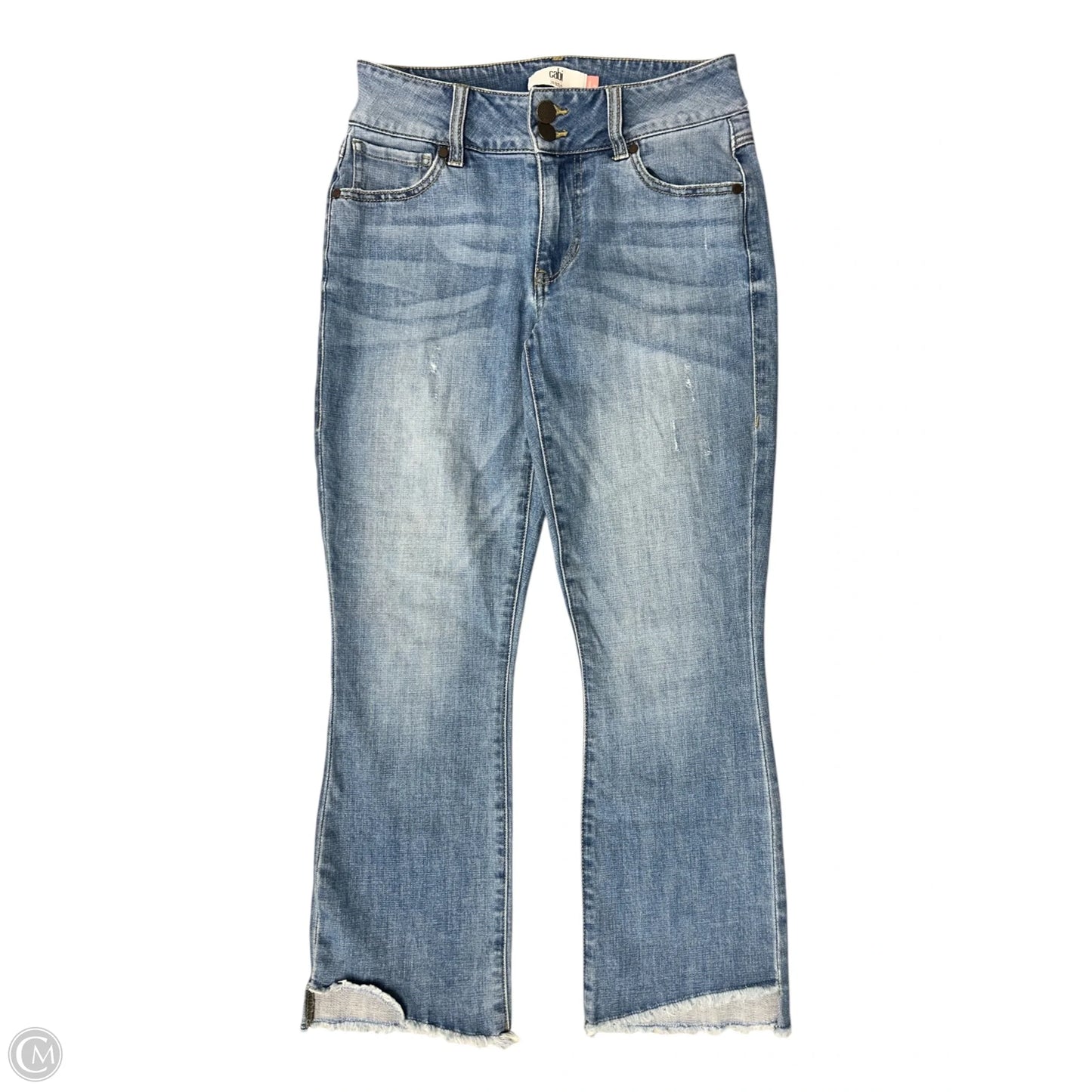Jeans Cropped By Cabi In Blue Denim, Size: 2