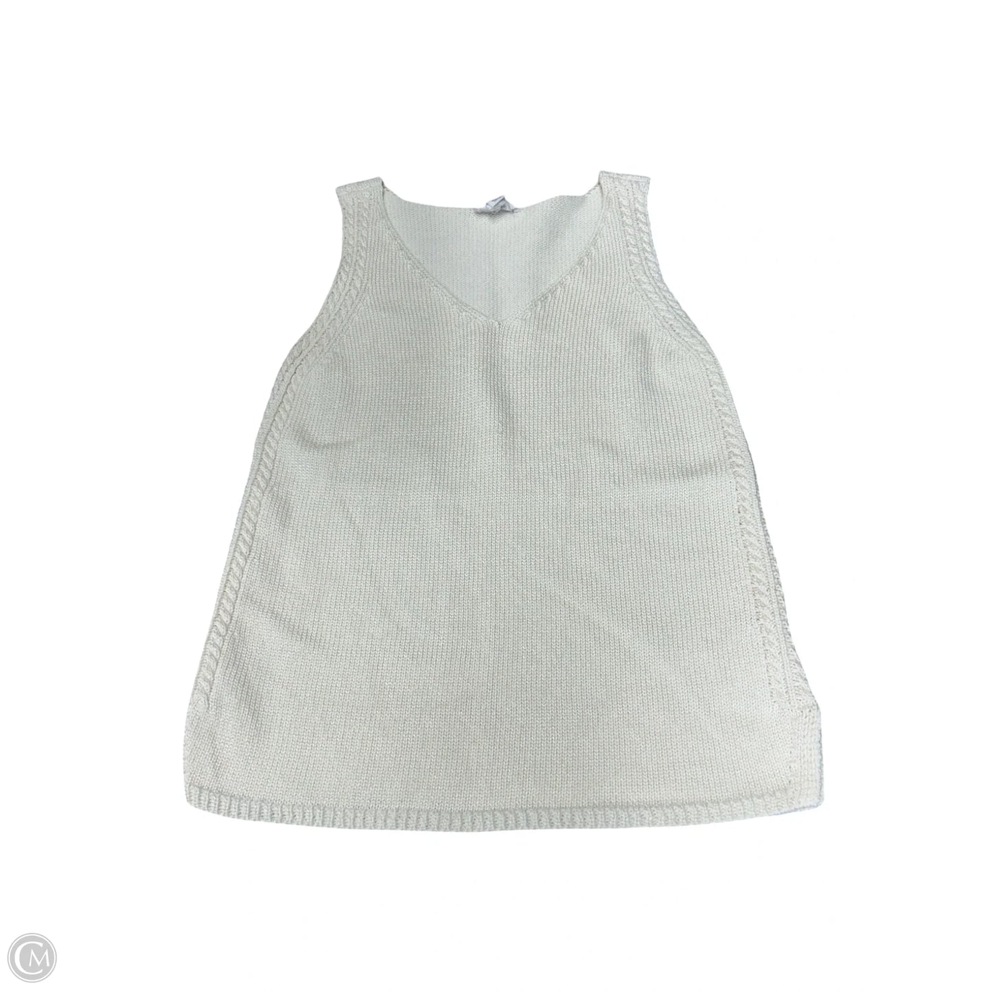 Vest Sweater By Tribal In Ivory, Size: Xs