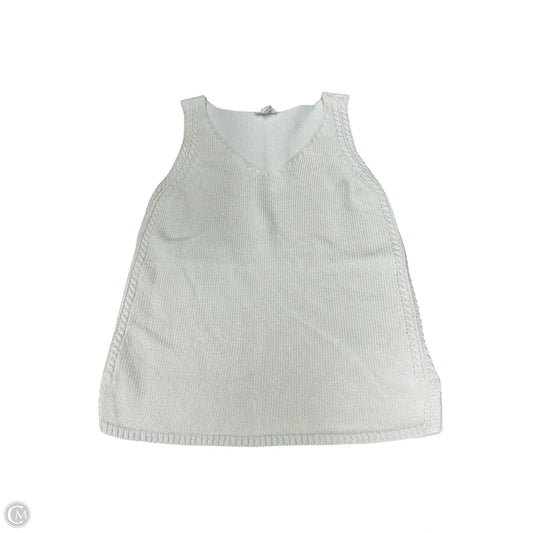 Vest Sweater By Tribal In Ivory, Size: Xs