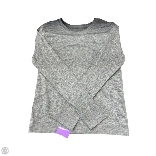 Athletic Top Long Sleeve Crewneck By Lululemon In Grey, Size: 8
