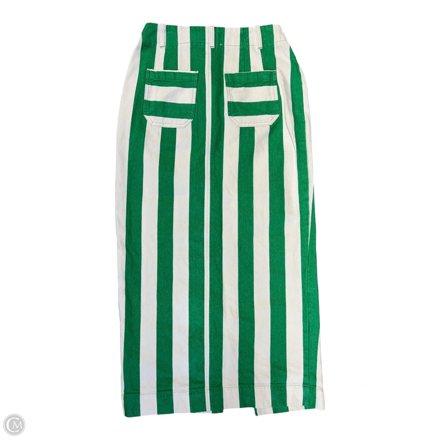 Skirt Maxi By Double Zero In Green & White, Size: S