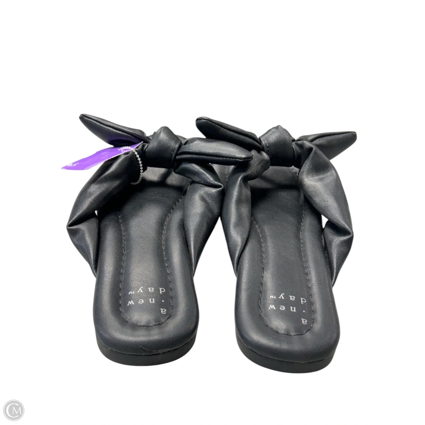Sandals Flip Flops By A New Day In Black, Size: 7