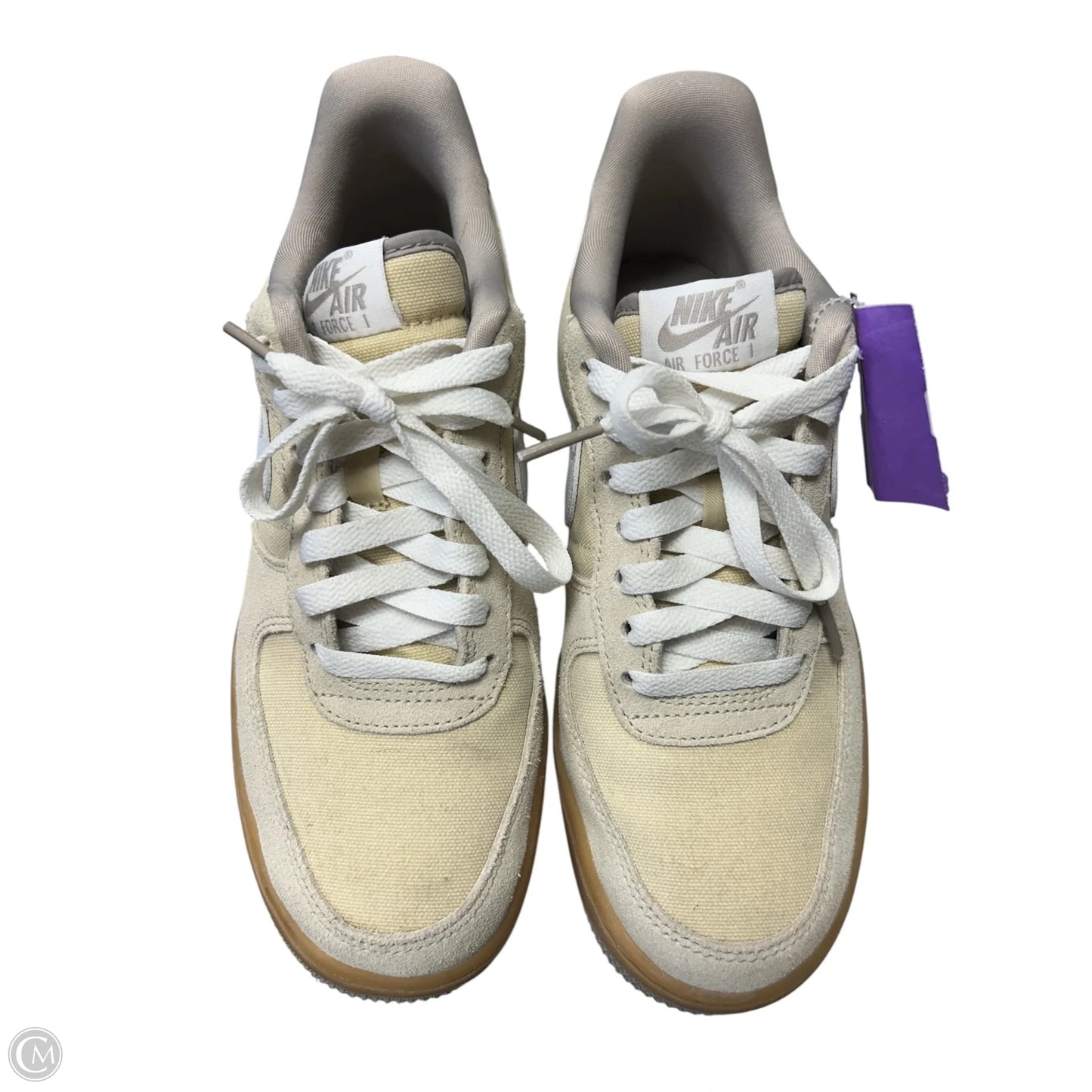 Shoes Sneakers By Nike In Tan & White, Size: 7