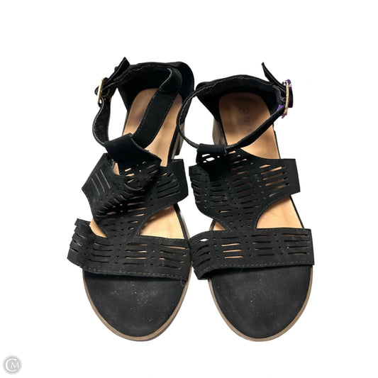Sandals Flats By Top Moda In Black, Size: 8