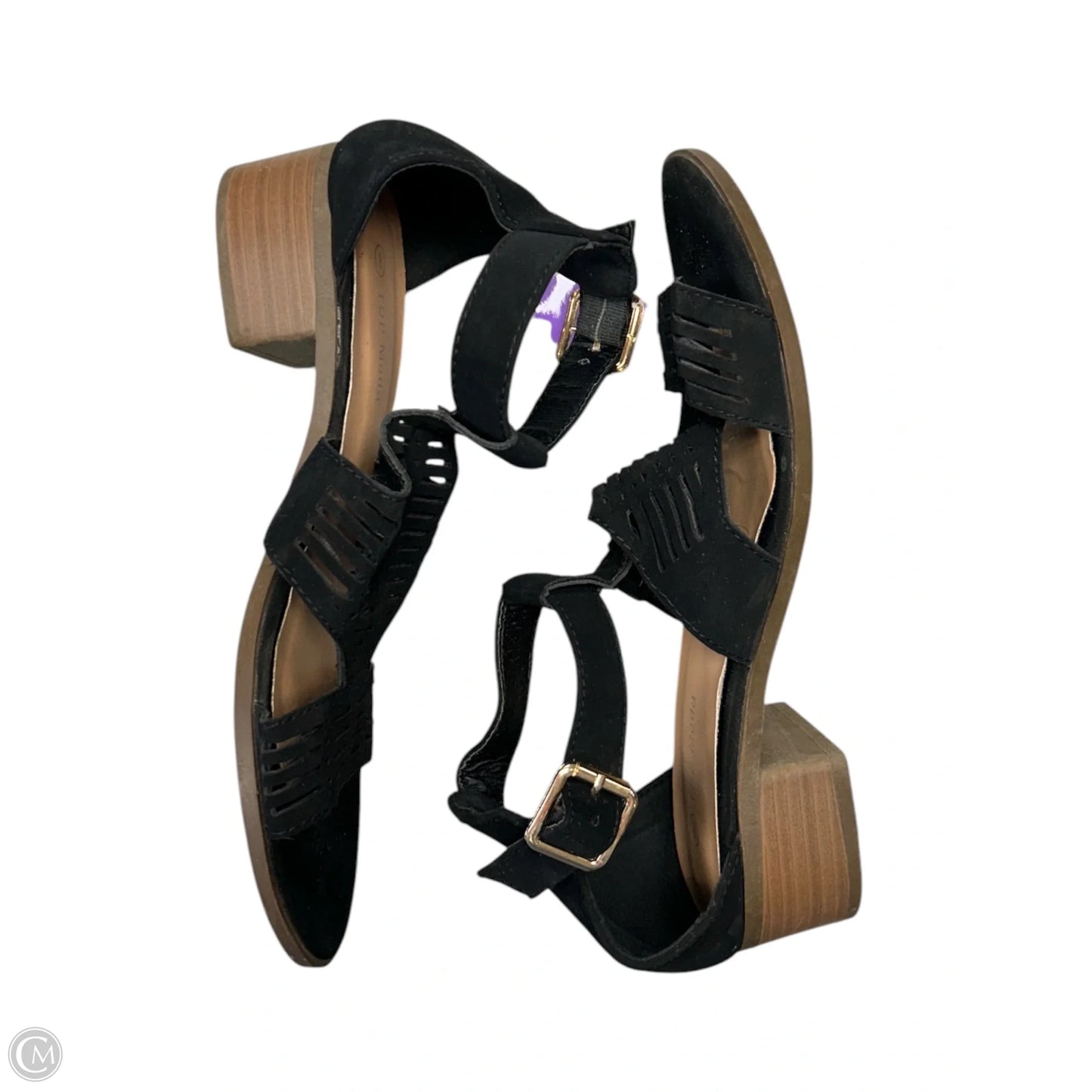 Sandals Flats By Top Moda In Black, Size: 8