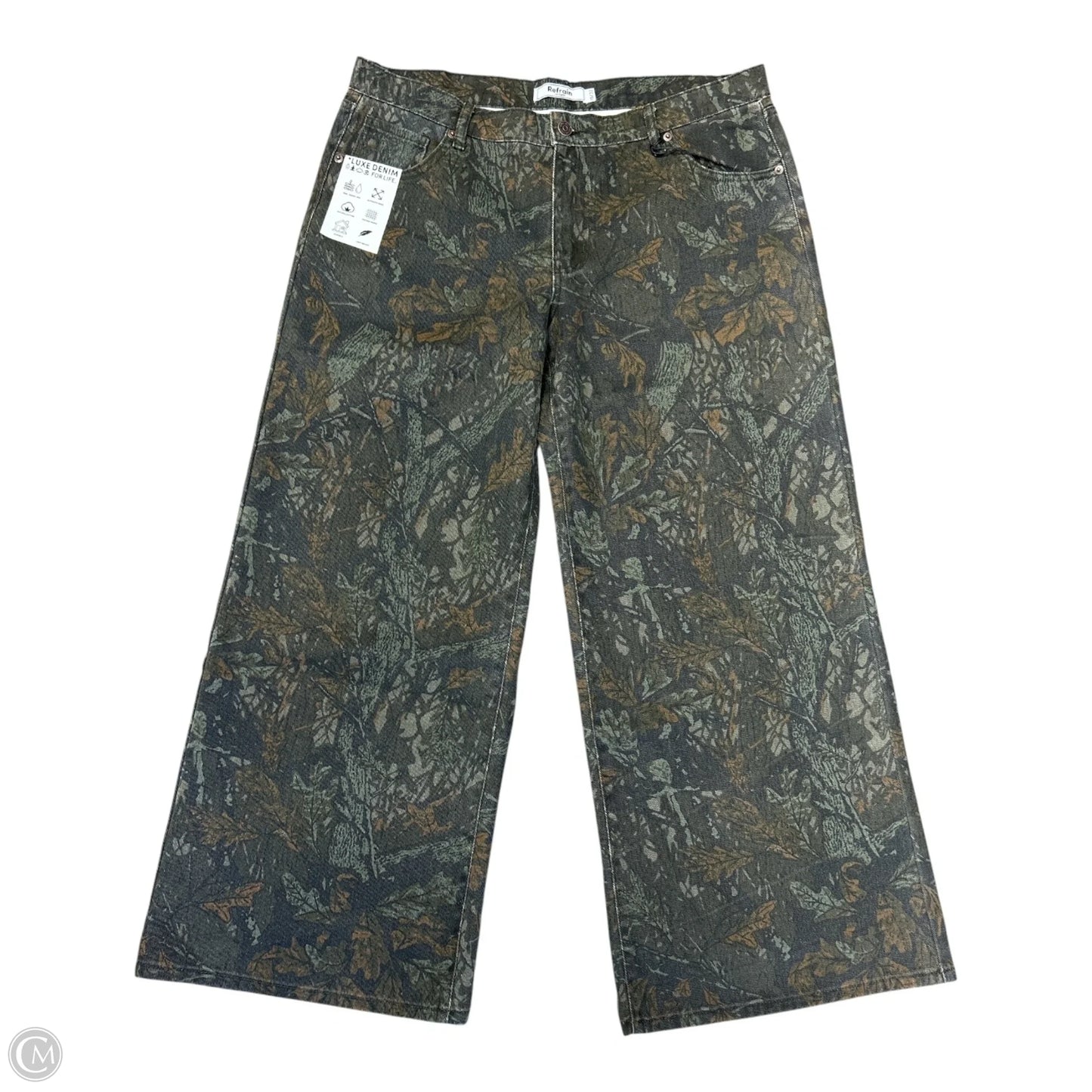Jeans Wide Leg By Cmc In Camouflage Print, Size: 14