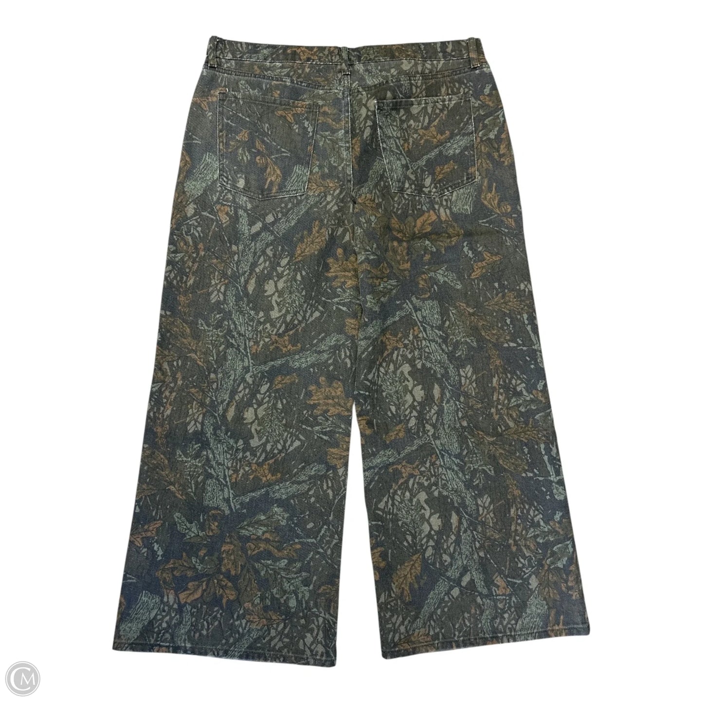 Jeans Wide Leg By Cmc In Camouflage Print, Size: 14